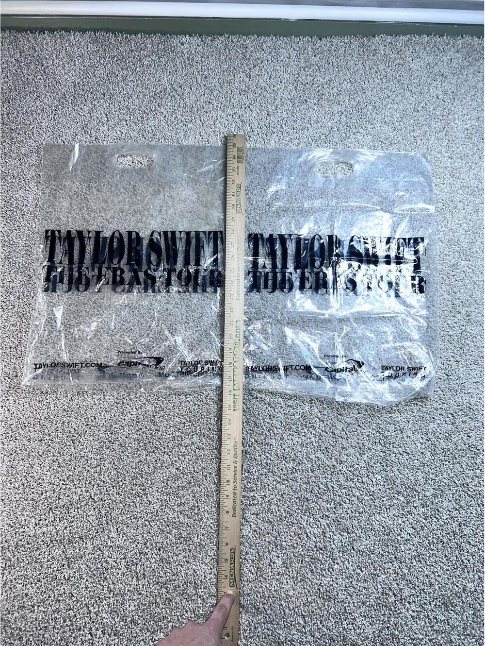 Taylor Swift The Eras Tour Clear Plastic Merchandise Bag